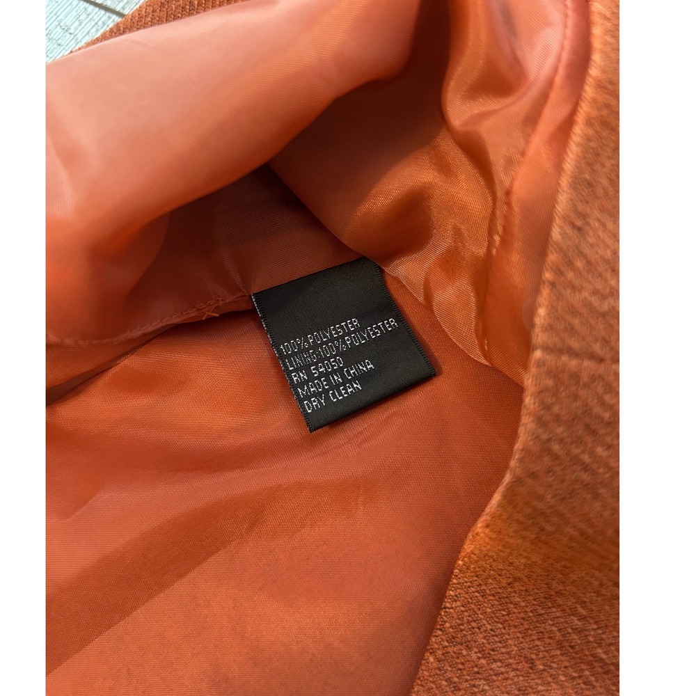 Kasper Petite Burnt Orange Textured Sleeveless Shell Blouse Top Size 4P - Picture 3 of 5